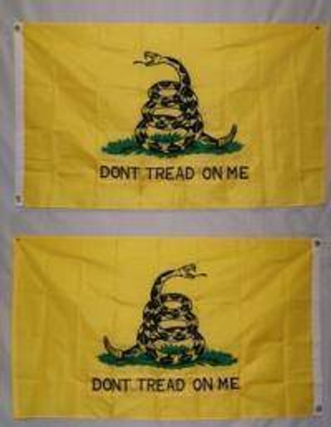 Gadsden Flag Nylon Yellow Nylon Embroidered 3x5 ft