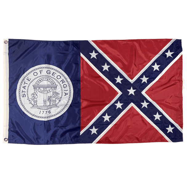 3x5 Georgia Flag 1956 Flag Nylon Old Georgia Flag