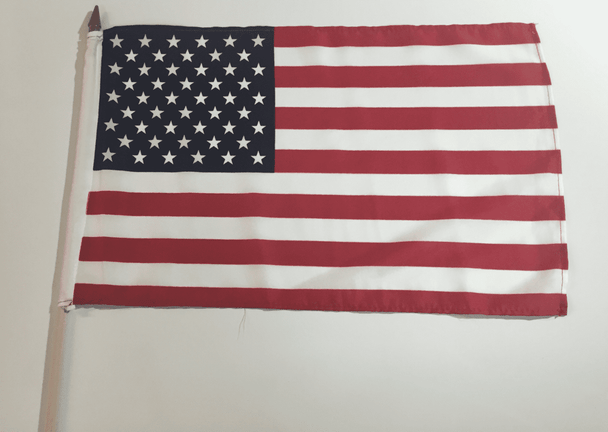 USA, Missouri & Confederate 1st National 7-Star Flags, 12 x 18 Inch on a Stick