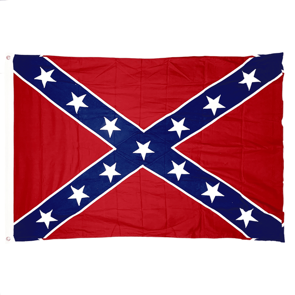 Rebel Antiqued Cotton Flag 3' x 5' with ties (Re-enactor Quality)