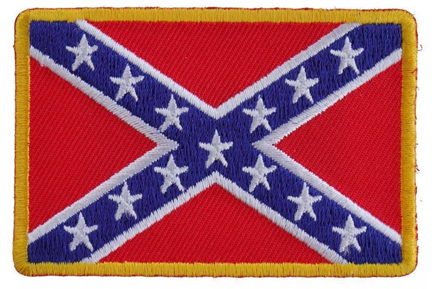 Rebel Flag Patch - Confederate Battle Flag Patch - 2 x 3 inch