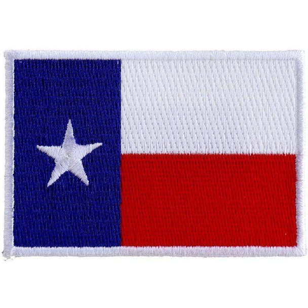 State of Texas Flag White Border Patch - 2 x 3 inch