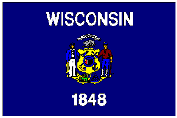 Wisconsin State Flag 2 x 3 ft. Nylon Printed