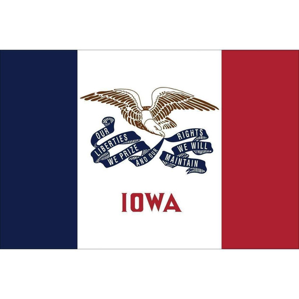 State of Iowa Flag - Nylon Dyed - Made in USA