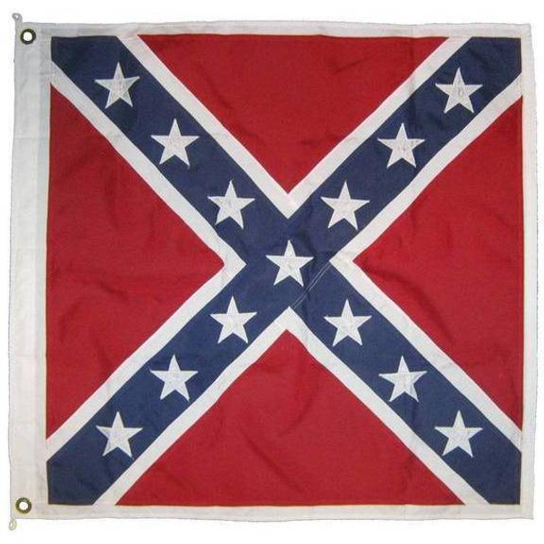 Rebel Flag - Nylon - Outdoor - Square 2x2 Ft Made in America