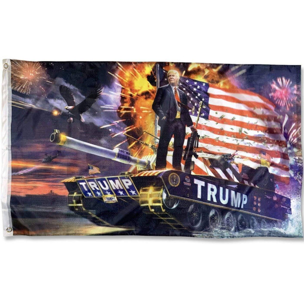 Donald Trump Tank Flag 3x5 ft Economical