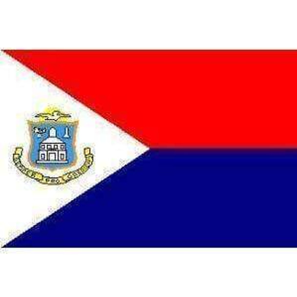 St. Martin Flag 4x6 inch on a stick