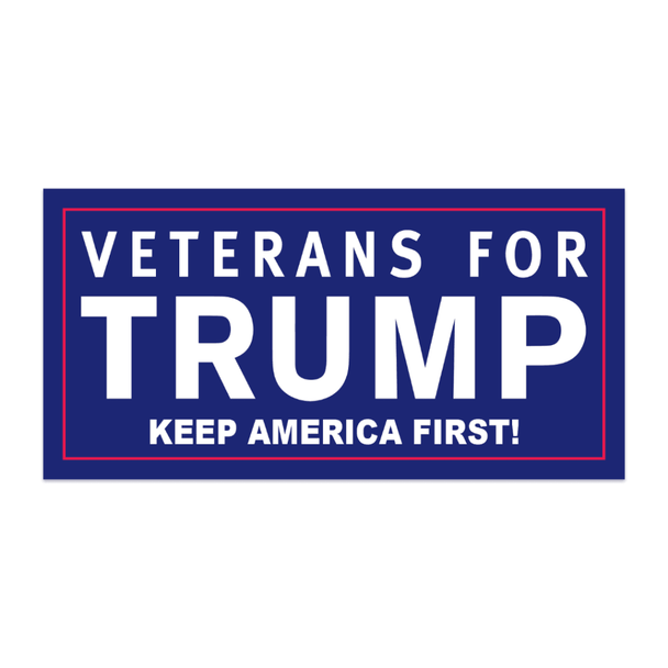 American Veterans for Donald Trump Blue Bumper Sticker