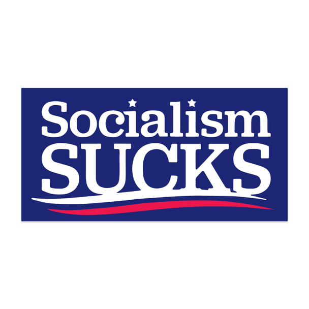 Socialism Sucks Blue Bumper Sticker