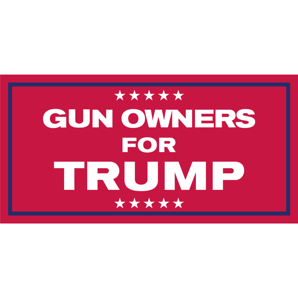 Red Official 'Gun Owners For Trump' Bumper Sticker