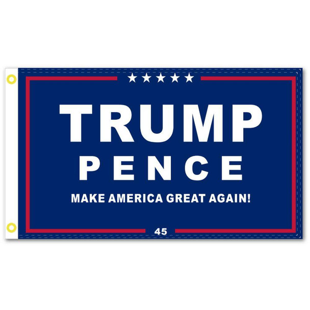 Trump Pence MAGA Flag - Blue Background - 100D Rough Tex