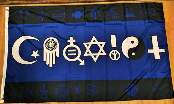 Coexist Blue Flag Rough Tex 3x5 World Peace