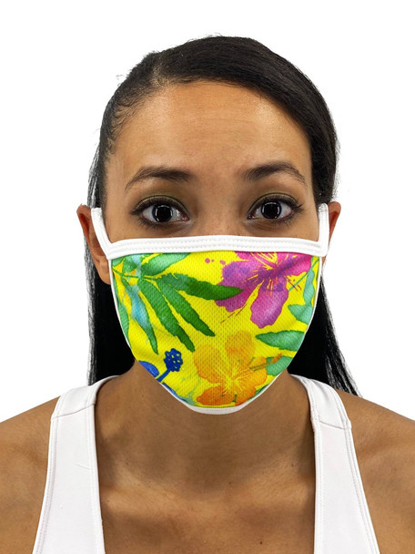 Yellow Mahalo Face Mask With Filter Pocket
