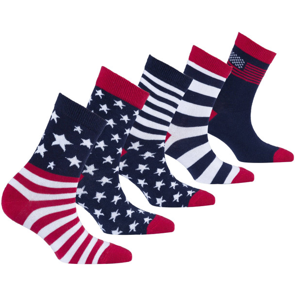 Kids USA Flag Patriot Socks