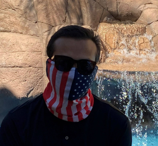 USA AMERICAN FLAG Face Mask Bandanna Made in USA