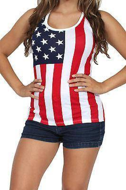 USA Flag Tank Top Ladies