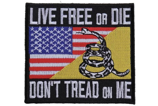 Life Free or Die Don't Tread on Me Gadsden American Flag Patch