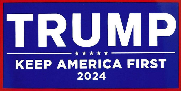 Trump 2024 Keep America First Flag Blue- Made in USA
