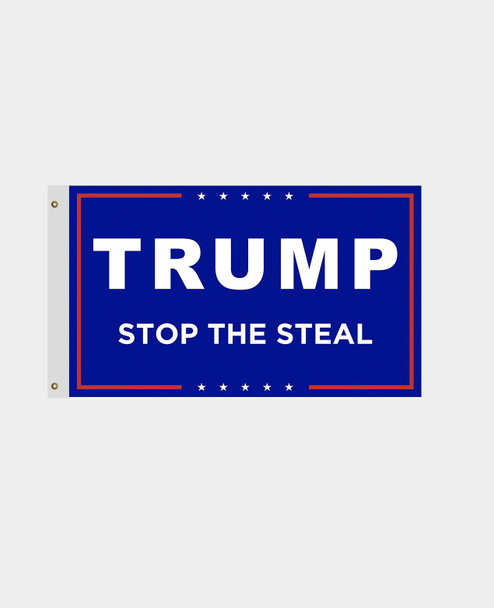Trump Blue Flag Stop The Steal Made in USA