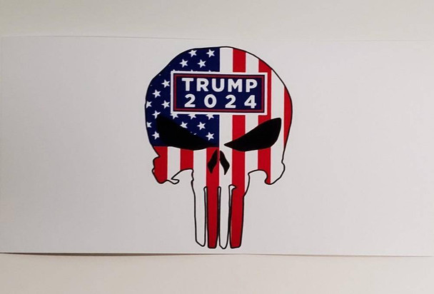 Trump 2024 Punisher Skull Flag - Made in USA