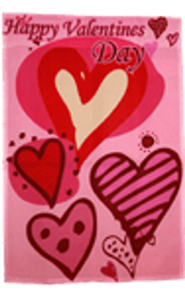 Valentine's Day 4 Hearts Garden Flag
