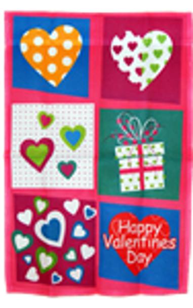 Valentine's Day Collage Hearts Garden Flag