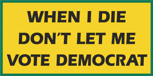 When I Die Don't Let Me Vote Democrat Flag 3x5 Economical