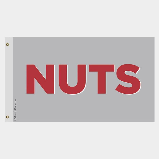NUTS! Red and Gray Flag - Made in USA