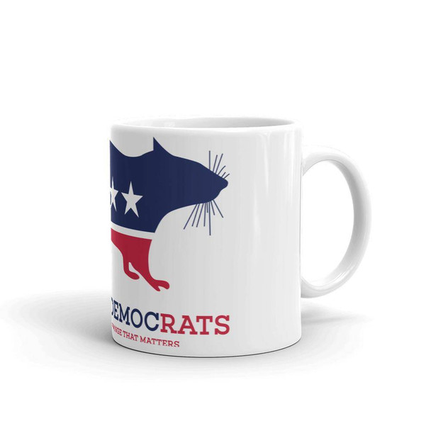 DemocRats Rat White glossy mug