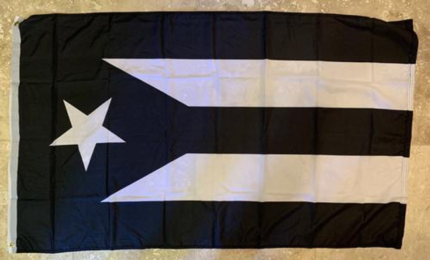 Puerto Rico Black and White 3x5 ft Flag - Rough Tex