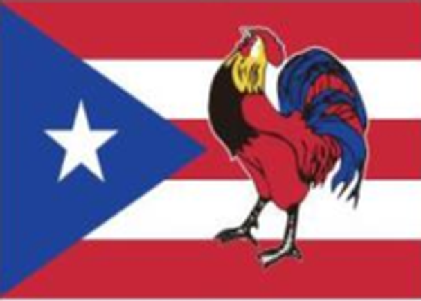 Puerto Rico Cock (Gallo) 3x5 ft Flag - Rough Tex