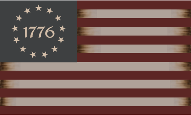 Betsy Ross 1776 Vintage Tea Stained Flag 3x5 ft. - Rough Tex