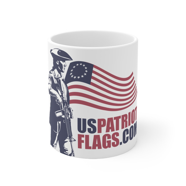 US Patriot Flag Logo Ceramic Mug 11oz