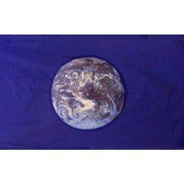 Earth Flag (Blue) NASA photo Flag 3x5 ft. Economical Double Sided