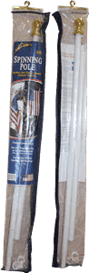 6 & 5 ft Aluminum Anti-Furl Rotating 1 inch Poles for Flags on sale