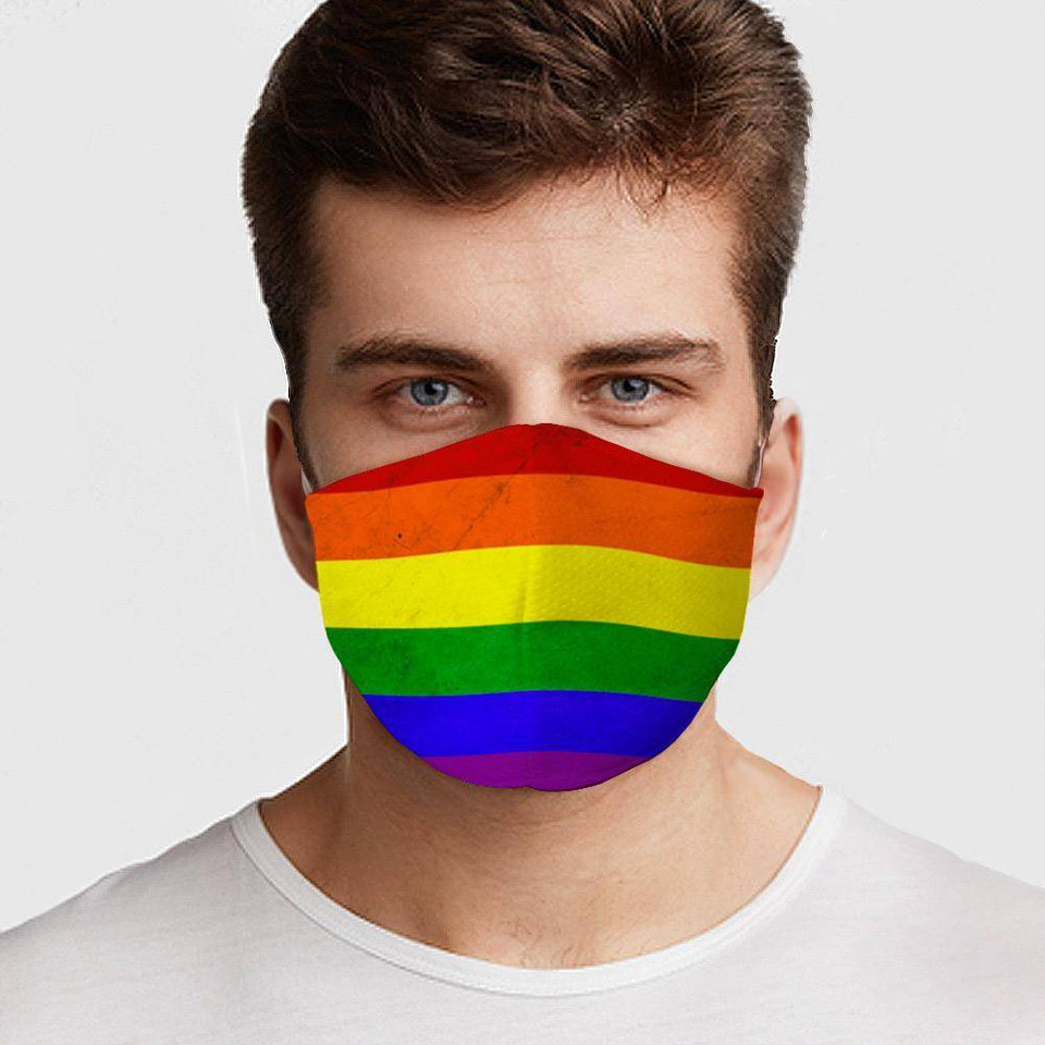 Gay Pride Flag Face Mask Made in USA