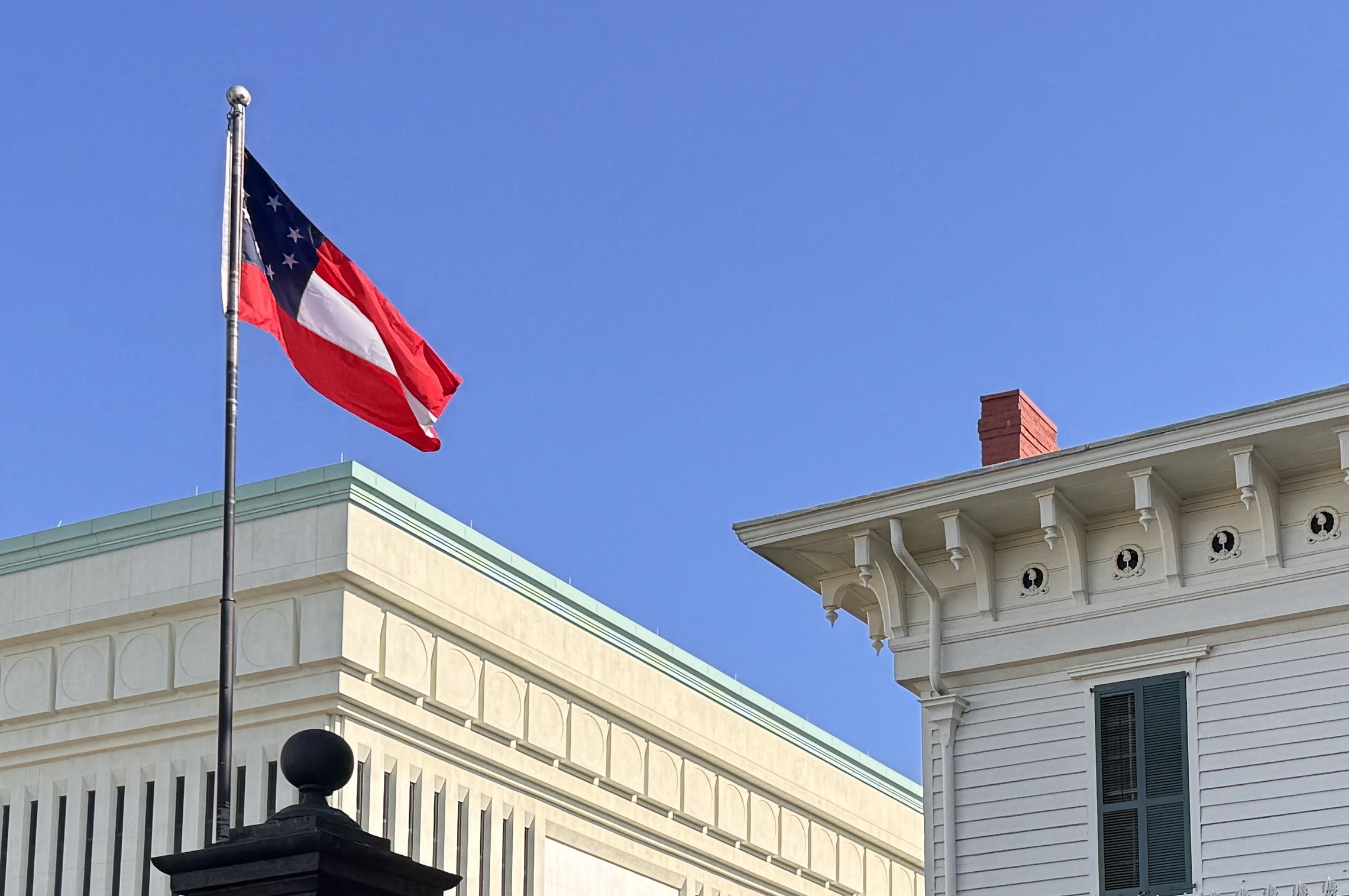 1st national flag at 1st confederate white house