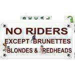 Buy No Riders Except... Decal