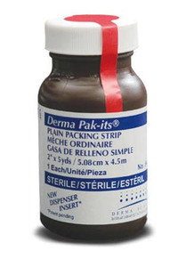 Derma Science Pak-Its Plain Packing Gauze, Size 2In X 5Y  Derma Science Pak-Its Plain Packing Gauze, Size 2In X 5Y