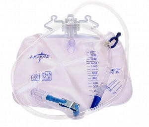 Medline Urinary Drainage Bag With Anti Reflux Tower, 2000Ml - Medline Urinary Drainage Bag With Anti Reflux Tower, 2000Ml -