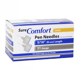 Allison Medical Sure Comfort Pen Needles, 31G, 5/16In (8Mm) Short,  Bx/100  Allison Medical Sure Comfort Pen Needles, 31G, 5/16In (8Mm) Short,  Bx/100
