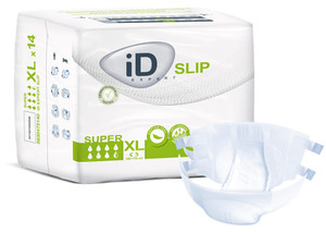 ID Id Slip Super, X-Large, (47"-67"), 4100 Ml Absorbency. ID Id Slip Super, X-Large, (47"-67"), 4100 Ml Absorbency.
