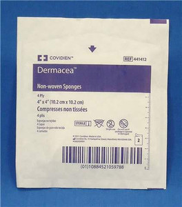 Covidien / Medtronic Dermacea Sterile Non-Woven Gauze Sponge 4X4 Covidien / Medtronic Dermacea Sterile Non-Woven Gauze Sponge 4X4