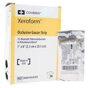 Covidien / Medtronic Xeroform Petrolatum Gauze, 1In X 8In, Sterile, Non-Adherent Covidien / Medtronic Xeroform Petrolatum Gauze, 1In X 8In, Sterile, Non-Adherent