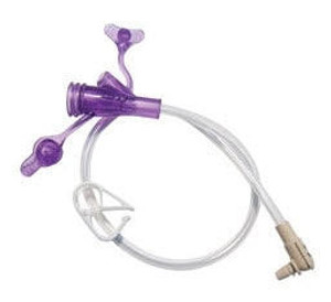 Applied Medical Tech Mini One Continuous Feeding Set 12" L, Right Angle Connector With Purple Y-Port Adapter, Clear Tubing Applied Medical Tech Mini One Continuous Feeding Set 12" L, Right Angle Connector With Purple Y-Port Adapter, Clear Tubing