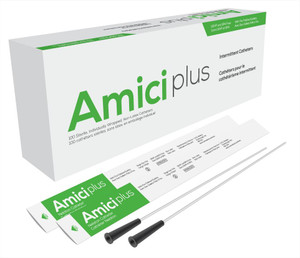 AMICI Catheters Amici Plus Male Intermittent Catheters, Size 10Fr 16In  AMICI Catheters Amici Plus Male Intermittent Catheters, Size 10Fr 16In