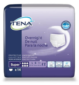 Tena Protective Underwear Overnight, Super, Medium (34" To 44". Tena Protective Underwear Overnight, Super, Medium (34" To 44".