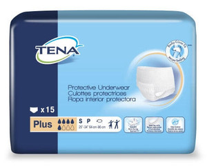 Tena Plus Protective Underwear,White Small Tena Plus Protective Underwear,White Small