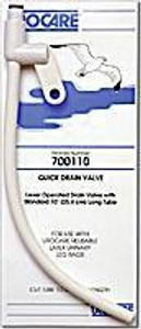 Urocare Quick Drain Valve With White Rubber Tubing, Size Medium 18In  Urocare Quick Drain Valve With White Rubber Tubing, Size Medium 18In