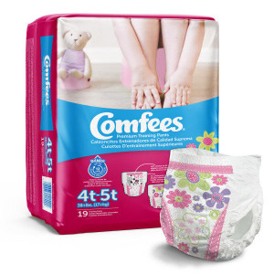 Attends Comfees Training Pants Girls, 4T/5T, 19 Count (X6)  Attends Comfees Training Pants Girls, 4T/5T, 19 Count (X6)
